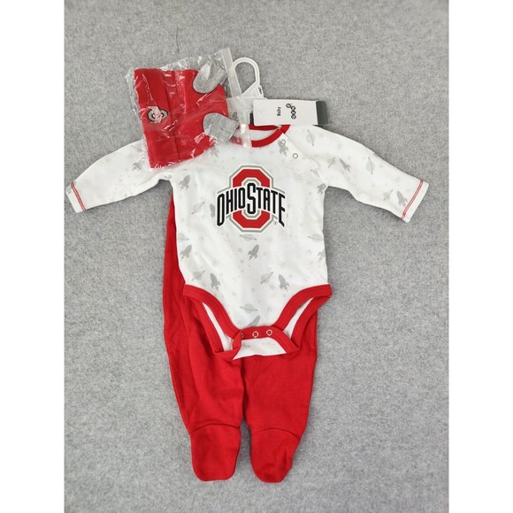 Other - New NCAA Infant Unisex Ohio‎ State Buckeyes Variety 3 Months Bodysuit Set Hat